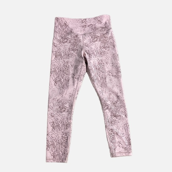 Zyia Active Pink Etching Light n Tight Hi-Rise 7/8 Leggings Size 4 Mocha - Picture 2 of 7